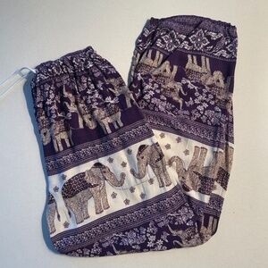 Elephant Print Pashmina Gypsy Design Super Soft Lounge Pants